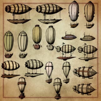 Steampunk Vintage Fantasy Map Assets COMPLETE BUNDLE