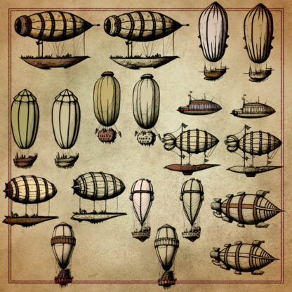 List of fantasy airships and zeppelins resources assets for fantasy map
