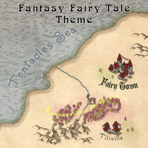 fantasy fairy tale Wonderdraft fantasy map theme, fantasy cartography