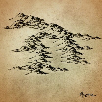 low nordic mountains fantasy map assets, antique cartography resources for wonderdraft