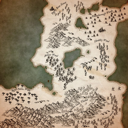 old paper or parchment fantasy map texture for wonderdraft or other softwares, antique cartography