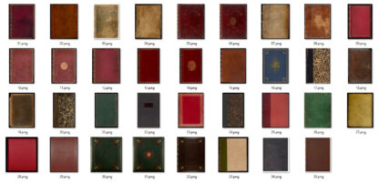 reference sheet of antique and old book cover textures resources megapack