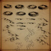 list of post-apocalyptic fantasy map assets and resources, irradiated mountains, craters, dead trees