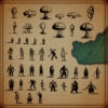 list of post-apocalyptic fantasy map assets and resources, theme, explosions, mutants, ghouls, wastelanders