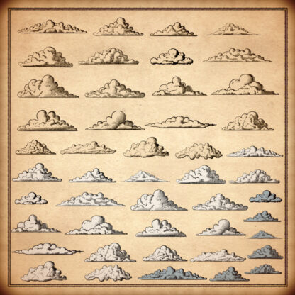 many fantasy map clouds resource, cartography elements for wonderdraft