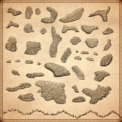 fir trees, pine trees, woods clumps, tree clumps, Wonderdraft assets, fantasy map symbols, tree clusters