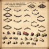 orc towns, orcish hamlets, barbarian hamlets and barbarish hamlets, for Wonderdraft, photoshop gimp, fantasy map symbols