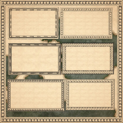 antique cartouches and text boxes, ancient cartography assets, fantasy map elements, decorative frames