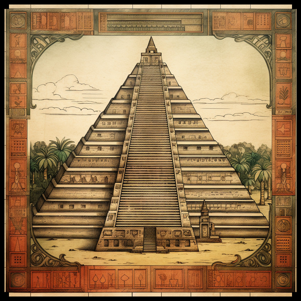 wonderdraft assets, aztec pyramids, inca pyramids, mayan pyramids, aztec settlements, aztec towns, vintage cartography assets