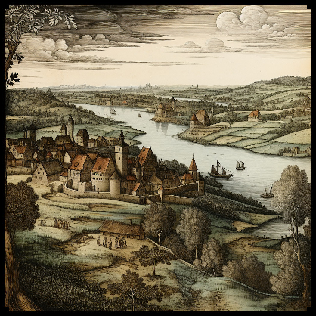 wonderdraft medieval antique map symbols, cartography assets : towns, farmlands, ships, ports, trees, settlements