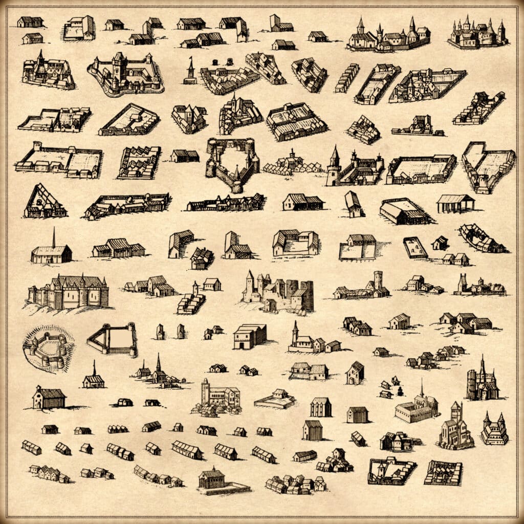 Retro Building Vector Asset Epochal & Medieval - Complete Vintage Versatile Assets Pack