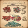 wonderdraft assets representing mushroom forests and fantasy mushroom woods, vintage fantasy map symbols