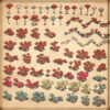 fantasy map symbols representing mushrooms and mushroom trees, mushroom clumps, vintage cartography symbols