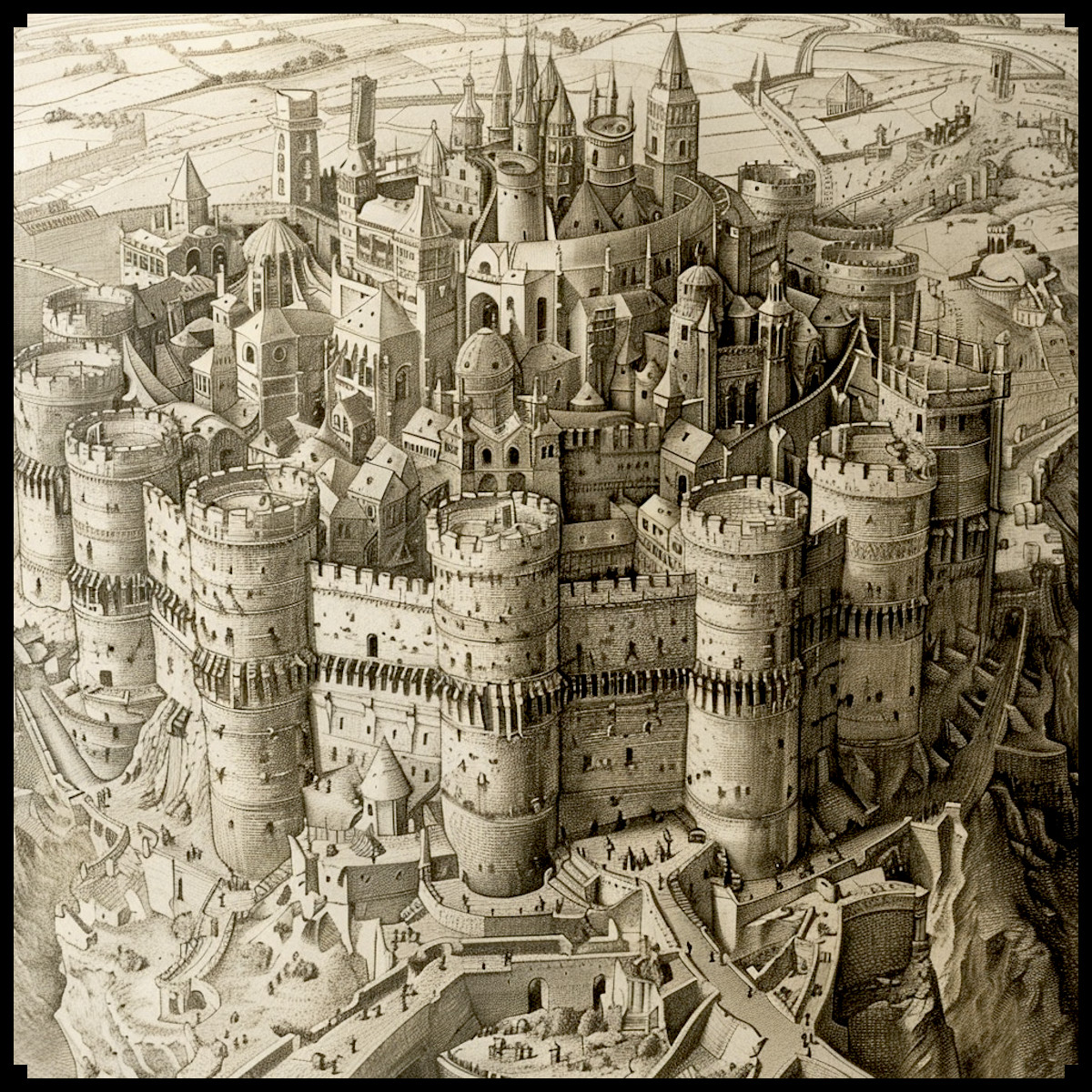 wonders and cities, fantasy map symbols, cartography assets and wonderdraft assets, fantasy medieval megastructures