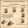 post-apo wonderdraft assets, outposts, buildings, towns, vintage cartography assets, mad max inspired symbols