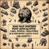 Fantasy map assets, cartography assets, mad max cars, mad max vehicles, tanker trucks, armed vehicles