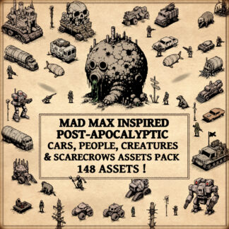 Fantasy map assets, cartography assets, mad max cars, mad max vehicles, tanker trucks, armed vehicles