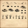 pits, sinkholes and craters assets, vintage map assets, cartography assets, fantasy map symbols, wonderdraft assets