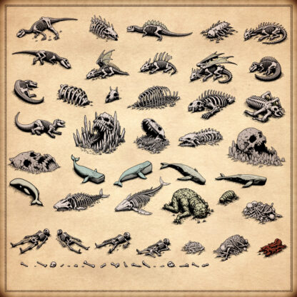 bones, corpses, skulls, carcass assets, fantasy cartography assets, wonderdraft symbols, carcasses, remains, fantasy map resources