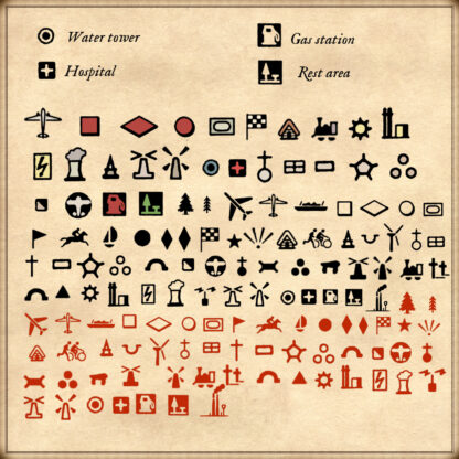 wonderdraft resources, symbols, landmarks, map markers, fantasy map assets, fantasy map icons