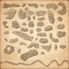 Woodlands, tree clumps, vintage cartography resources, fantasy map resources, trees, Wonderdraft assets, Inkarnate, woods