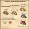 Wonderdraft map symbols, flowers, hamlets, villages, flowered villages, cartography map assets, fairy tales