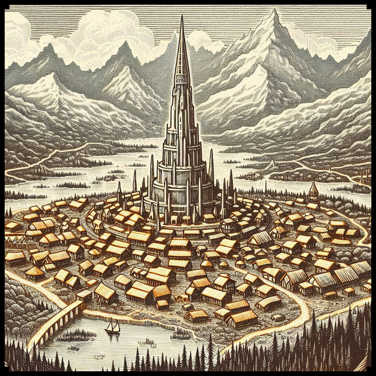 The Elder Scrolls, Wonderdraft assets, fantasy cartography resources, settlements, towns, ruins, towers, altmer, orsimer, khajiit