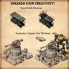 Fantasy map resources, cartography assets, military massive cannons, war mechs, military platforms, Wonderdraft symbols