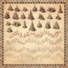 horror flesh mountains, fantasy map assets, cartography assets, fantasy map resources, hair trees, rib pieces