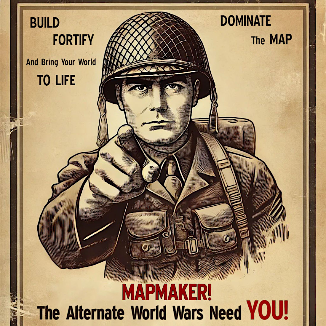 Fantasy map assets, World War 2 propaganda poster, military infantry, WW1 WW2 resources, mapmaking