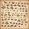 WWI WW2 smoke plumes, Wonderdraft map assets, Vintage cartography assets, WW2 ground damages