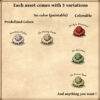 Wonderdraft assets, Fleshscape places, horror caves, horror pillars, fantasy map assets, fantasy mapmaking resources