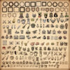 Wonderdraft fantasy map icons, Wonderdraft assets and fantasy map resources, old cartography assets, mapmaking icons