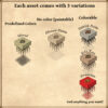 Sci-fi lovecraftian alien assets, Wonderdraft assets, vintage cartography assets, futuristic weird landmarks