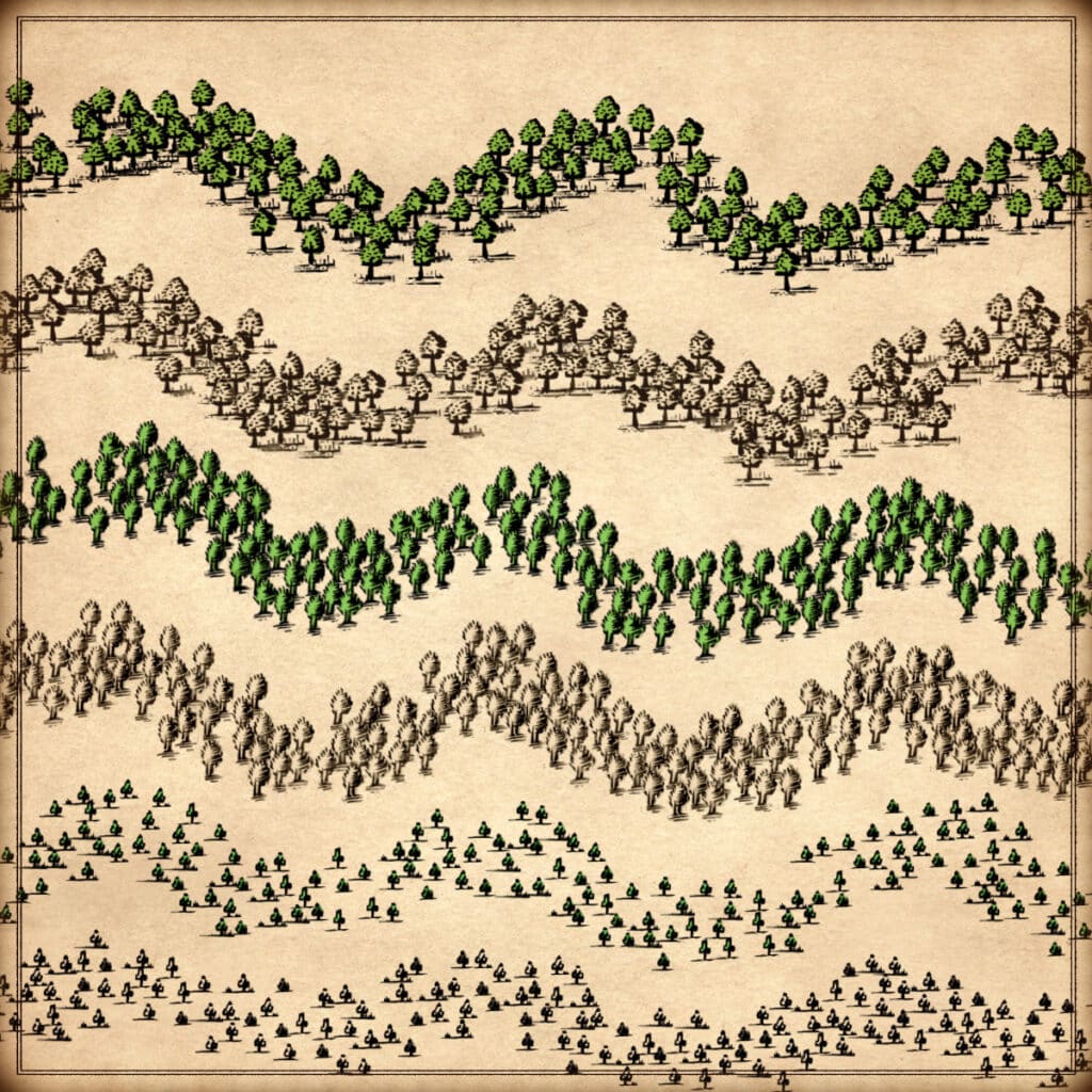 Old Cartography Trees, Forests, & Nature - ULTIMATE BUNDLE