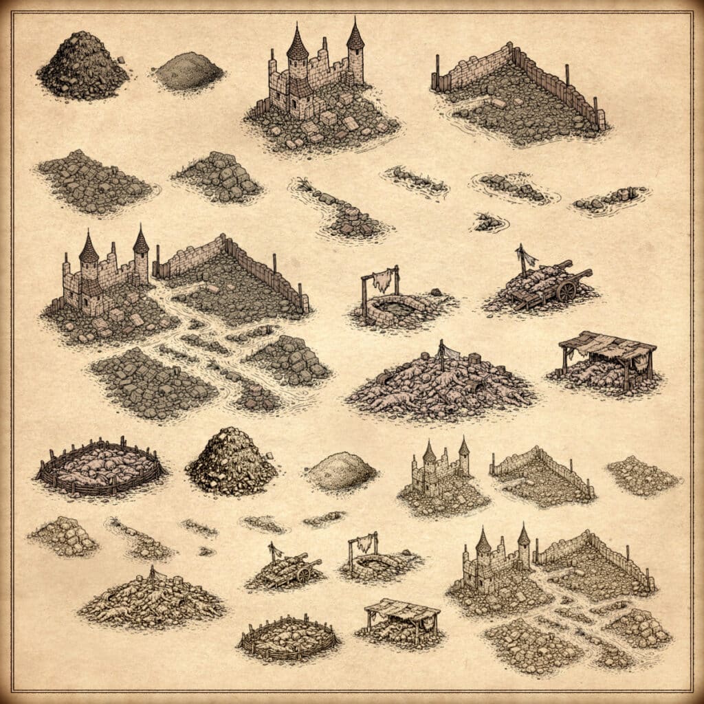 Medieval Towns, Slums, Villages - Cartography Assets Pack